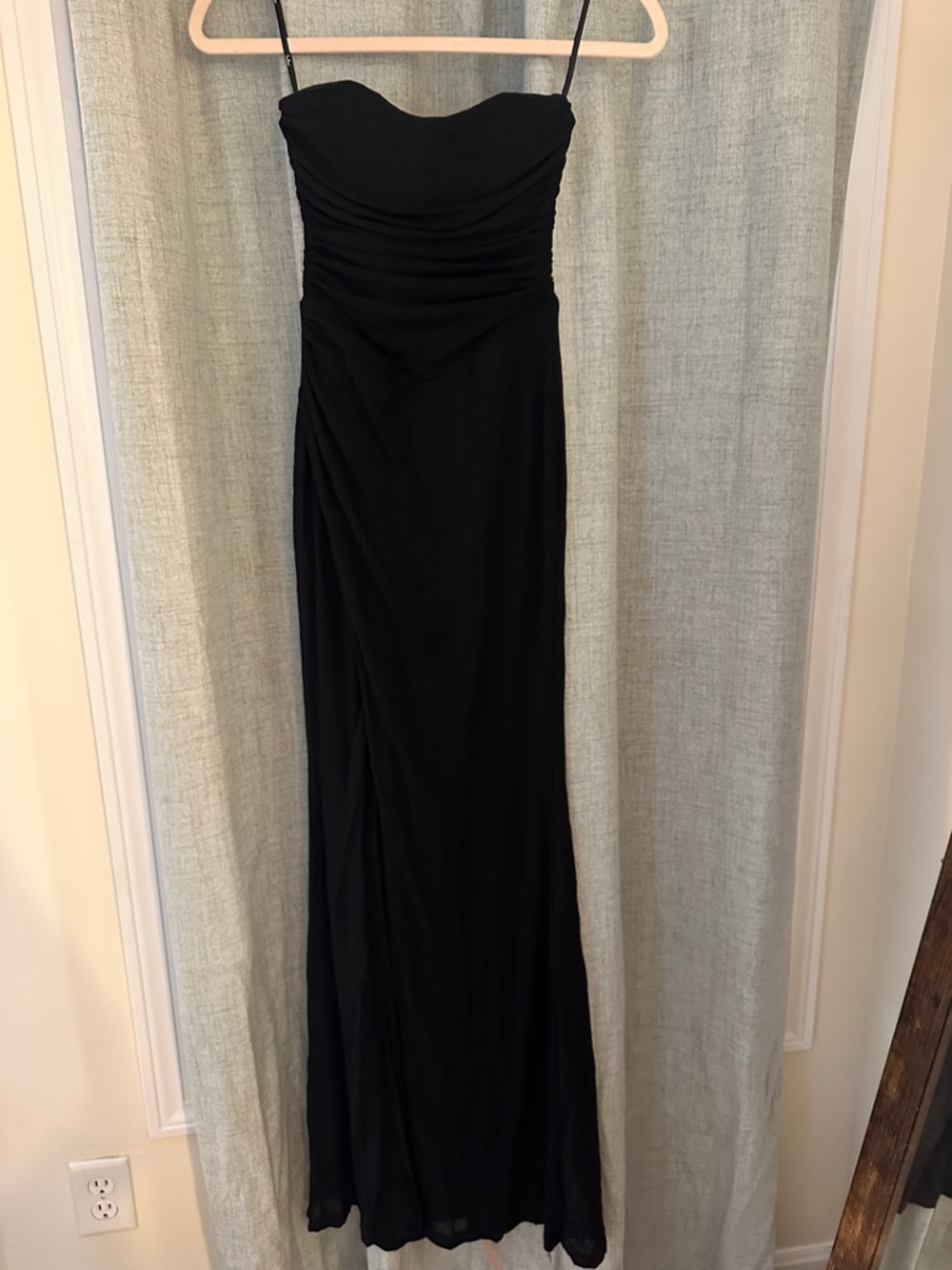 Classic Black Strapless Evening Gown